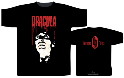 Official Hammer t-shirt from Razzamataz: men's Dracula shirt